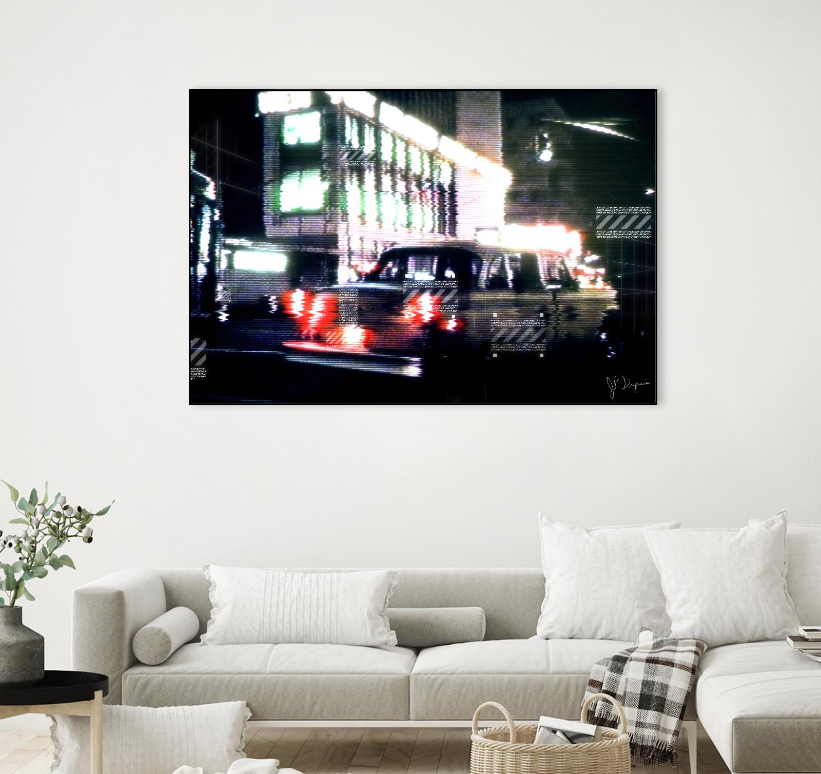 City Taxi I by Jean-François Dupuis on GIANT ART - red street scene