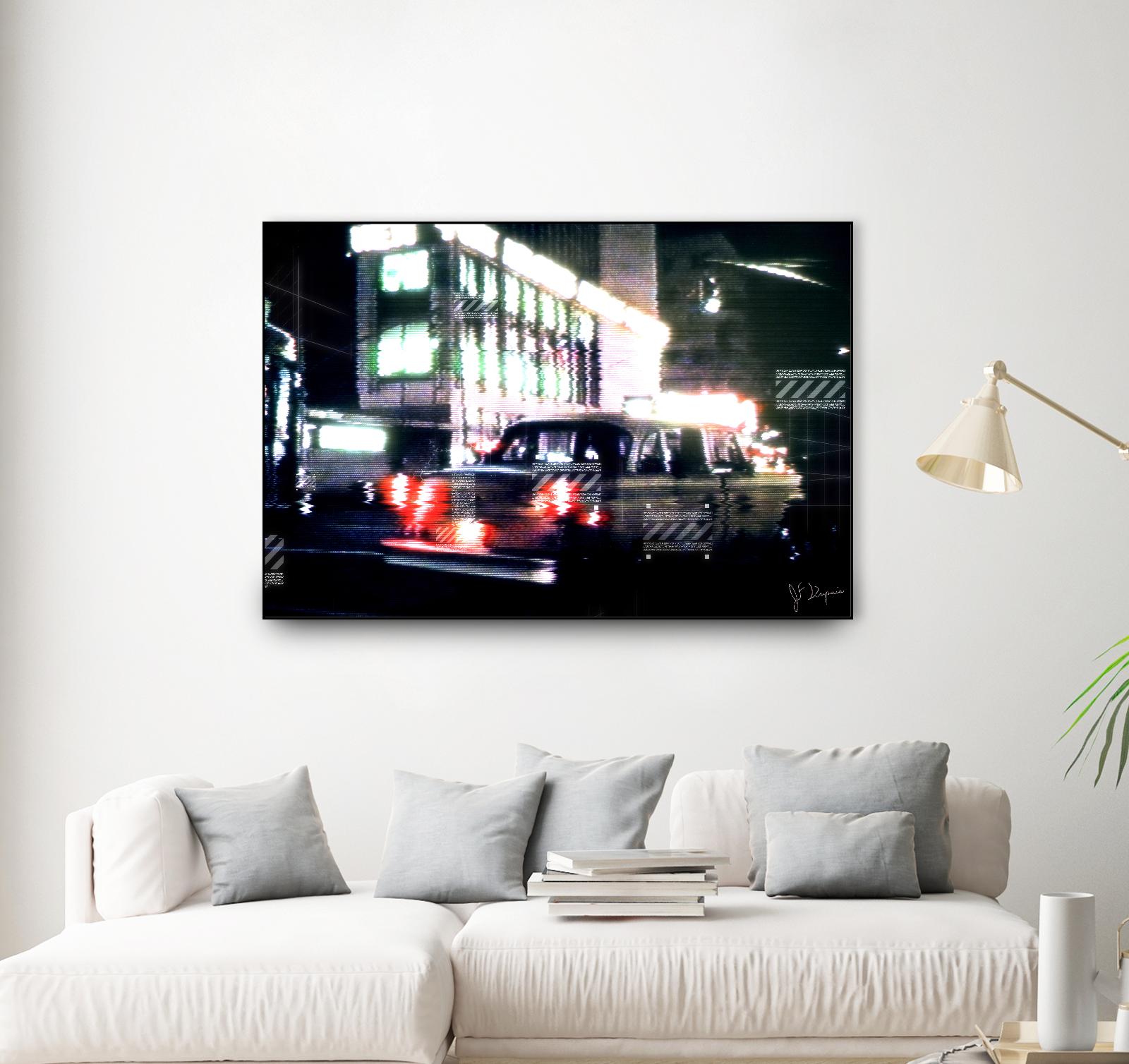 City Taxi I by Jean-François Dupuis on GIANT ART - red street scene