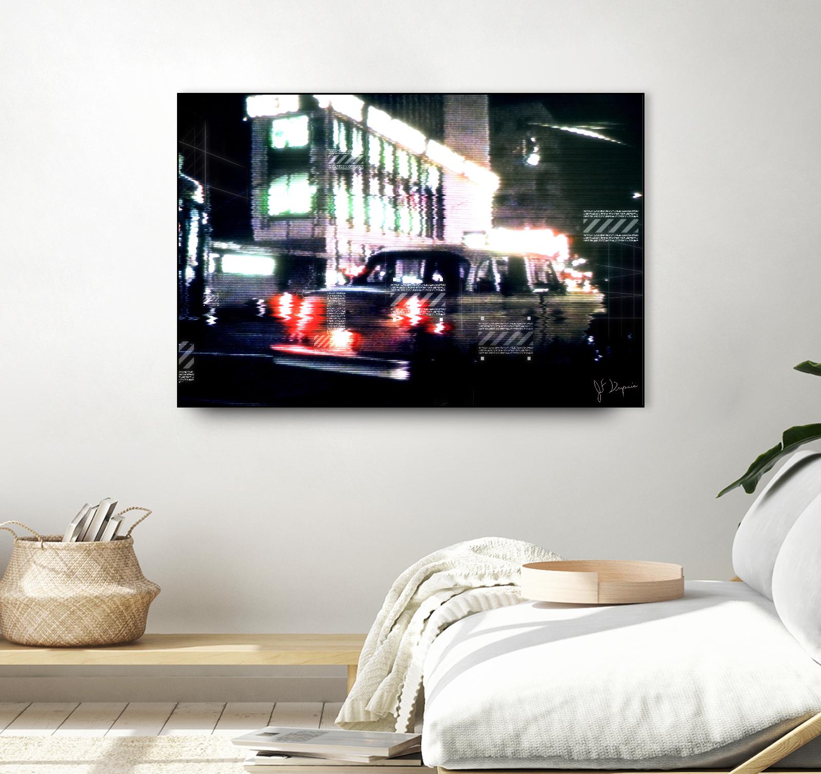 City Taxi I by Jean-François Dupuis on GIANT ART - red street scene