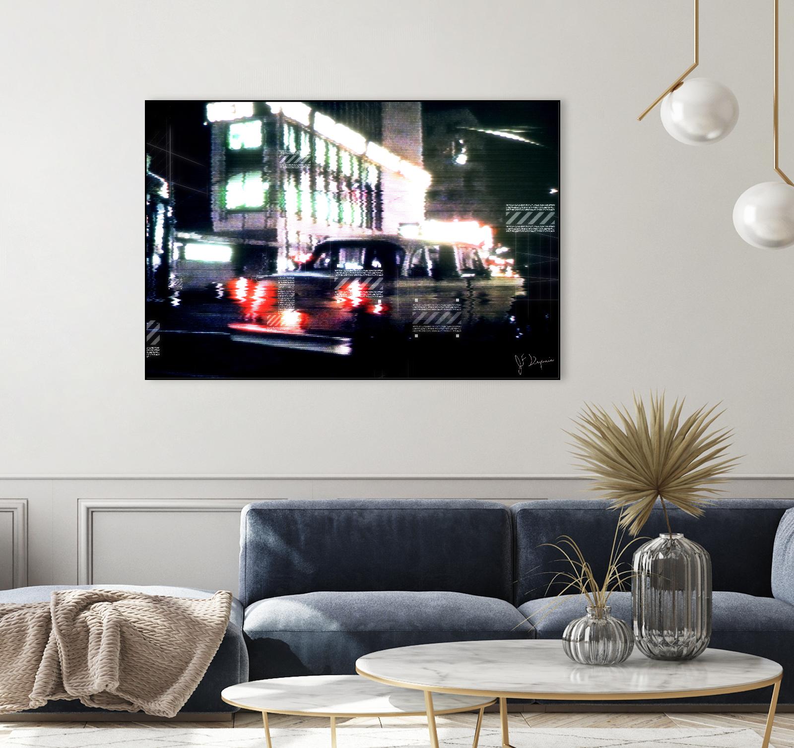 City Taxi I by Jean-François Dupuis on GIANT ART - red street scene