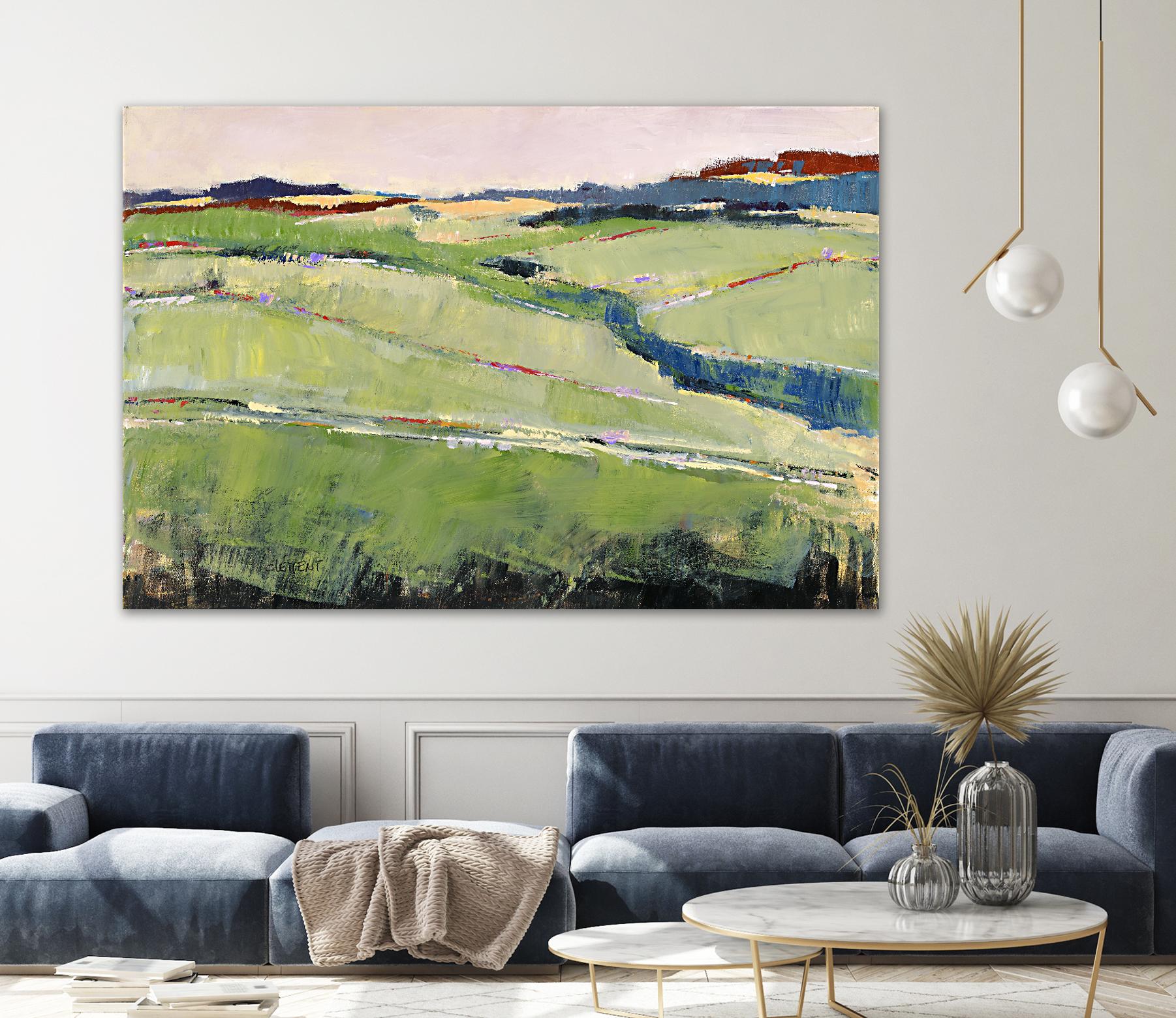 Colorful Landscape II by Jacques Clement on GIANT ART - blue landscape