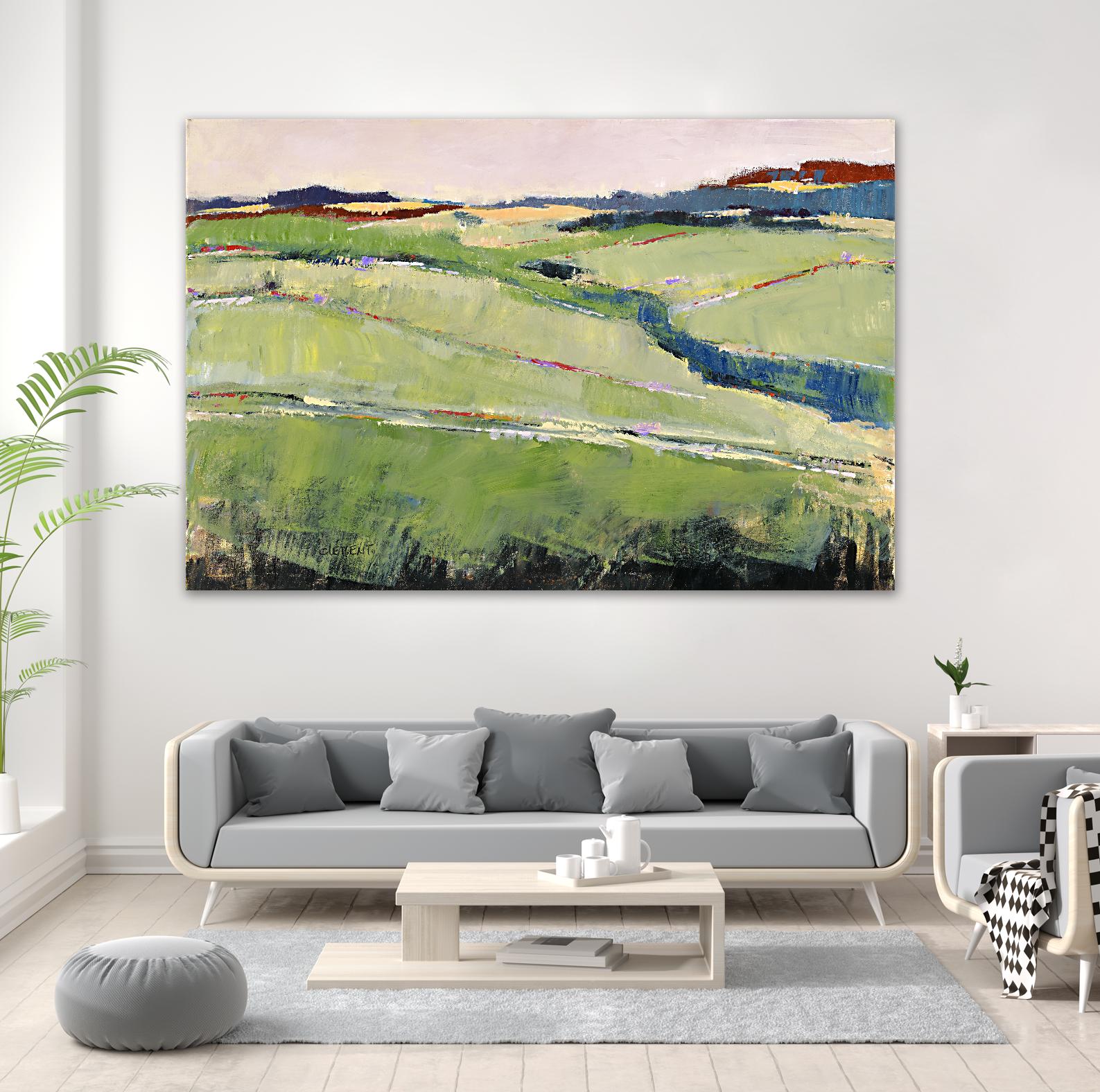 Colorful Landscape II by Jacques Clement on GIANT ART - blue landscape