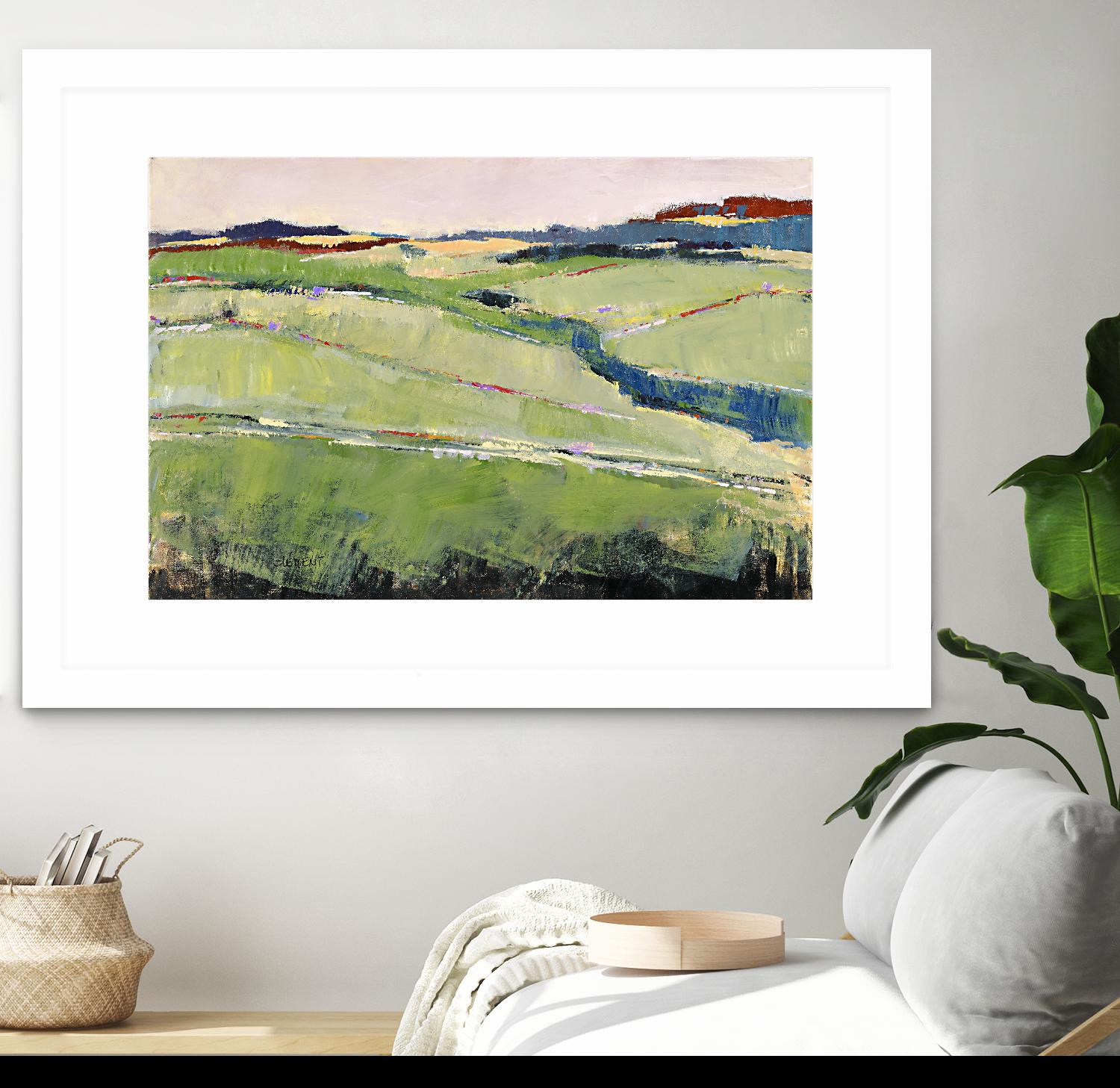 Colorful Landscape II by Jacques Clement on GIANT ART - pink landscape champs