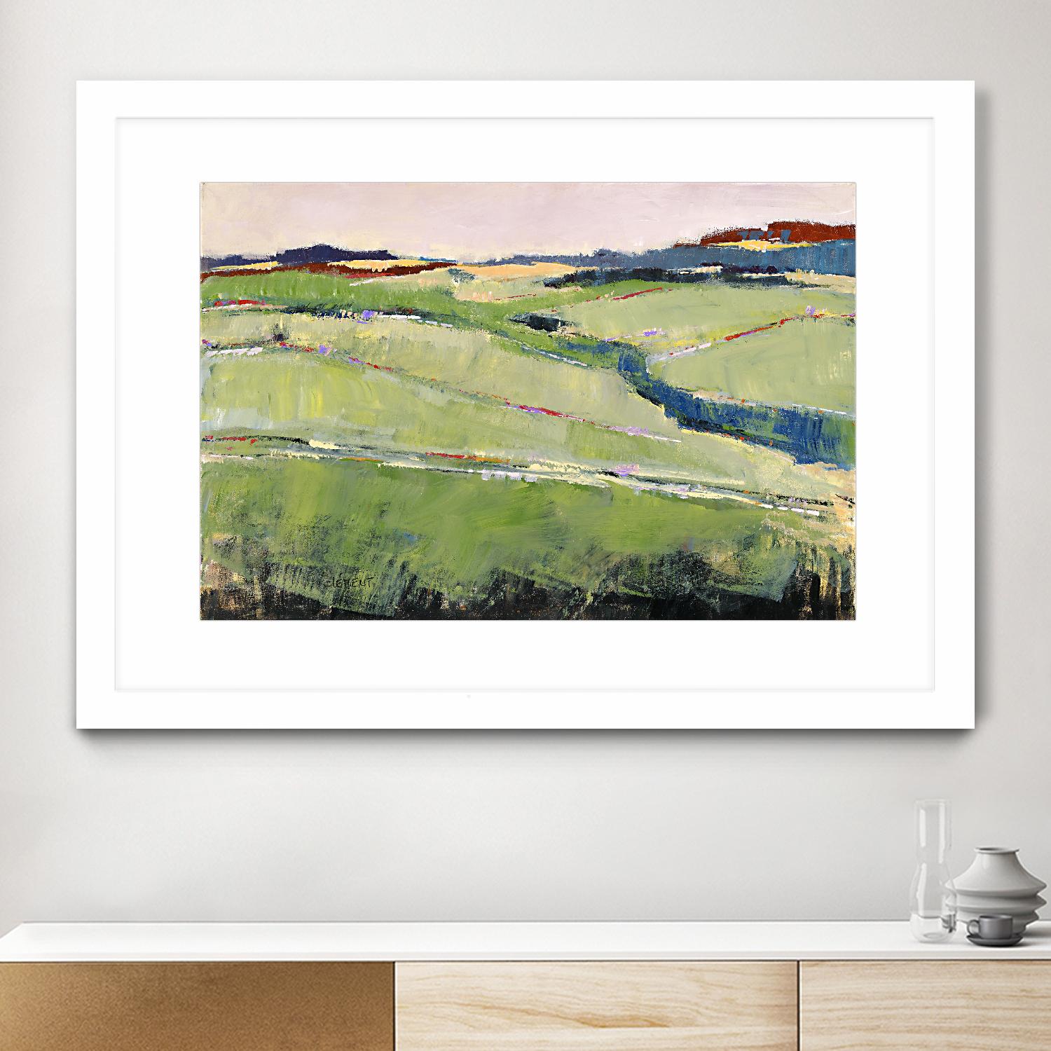 Colorful Landscape II by Jacques Clement on GIANT ART - pink landscape champs