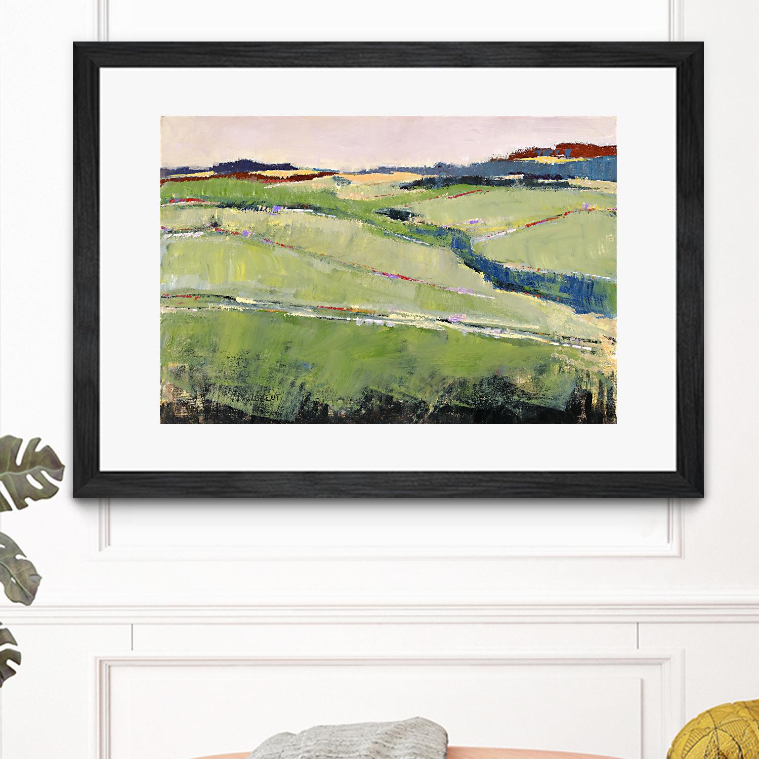 Colorful Landscape II by Jacques Clement on GIANT ART - pink landscape champs