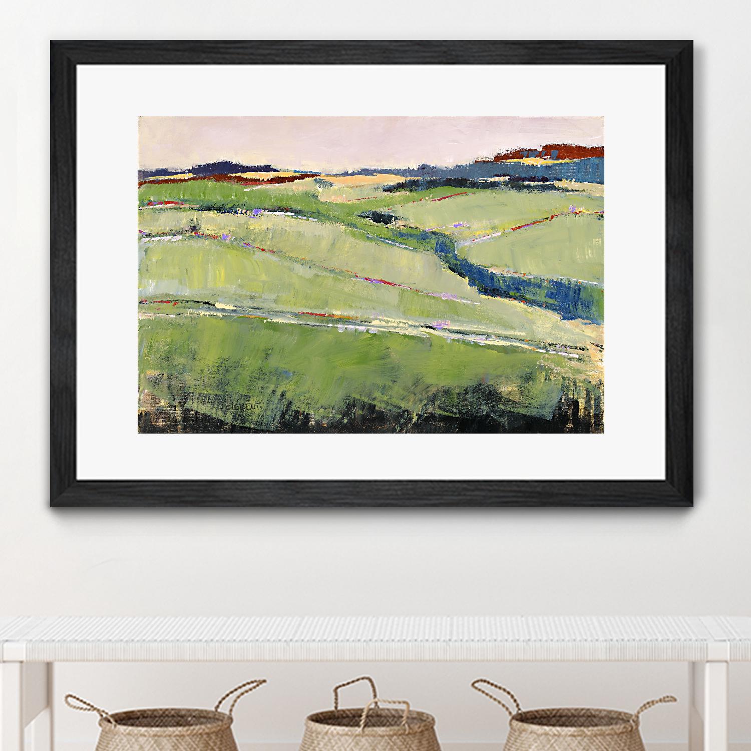 Colorful Landscape II by Jacques Clement on GIANT ART - pink landscape champs