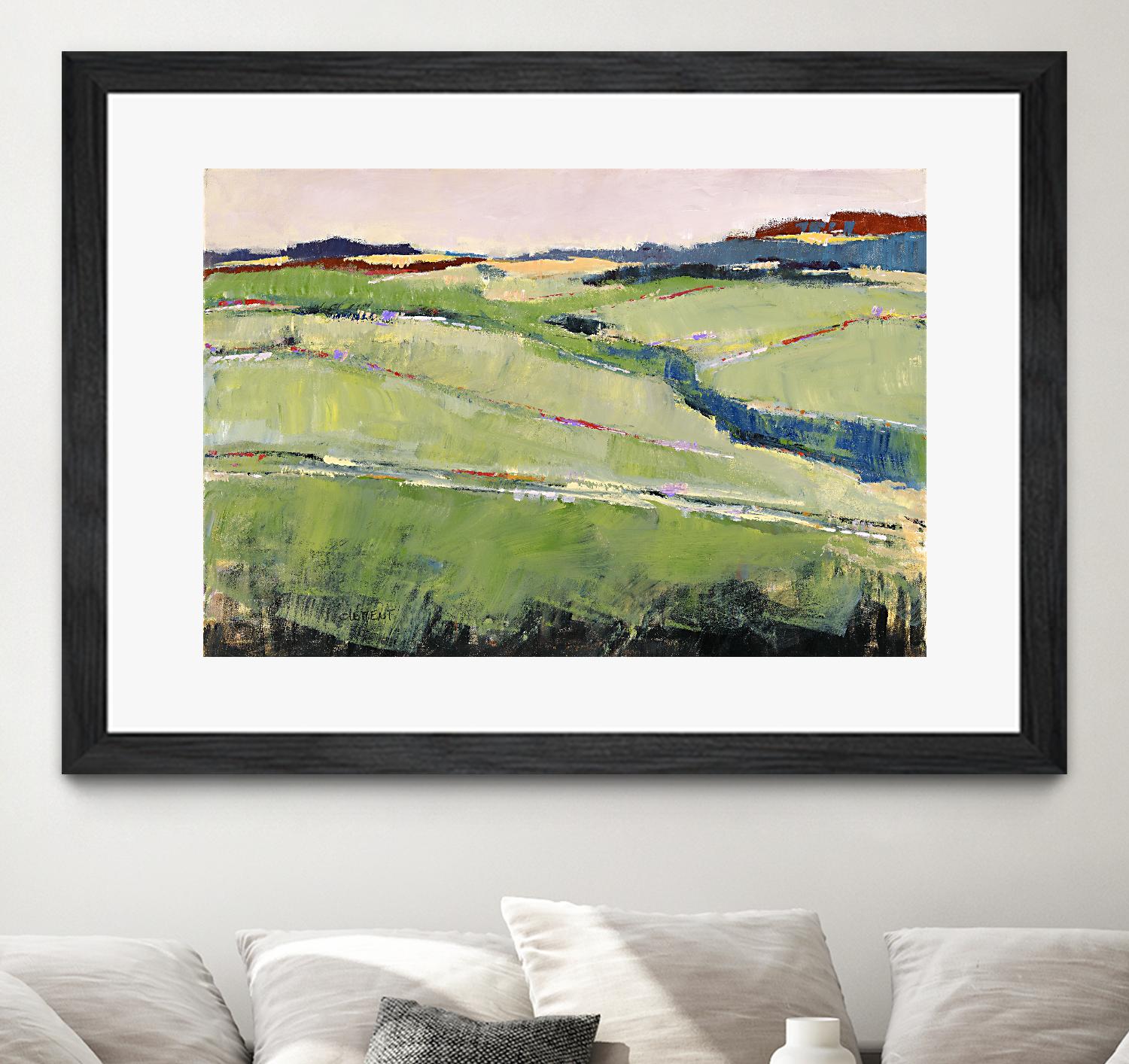 Colorful Landscape II by Jacques Clement on GIANT ART - pink landscape champs