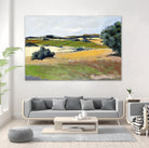 Colorful Landscape IV by Jacques Clement on GIANT ART - yellow landscape