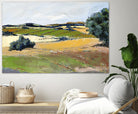 Colorful Landscape IV by Jacques Clement on GIANT ART - yellow landscape