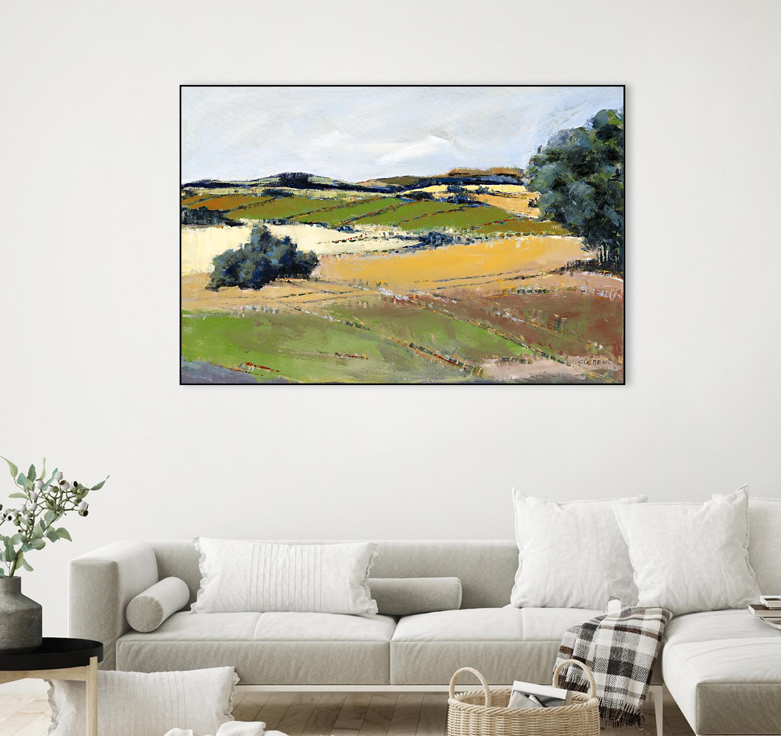 Colorful Landscape IV by Jacques Clement on GIANT ART - yellow landscape