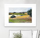 Colorful Landscape IV by Jacques Clement on GIANT ART - green landscape arbuste