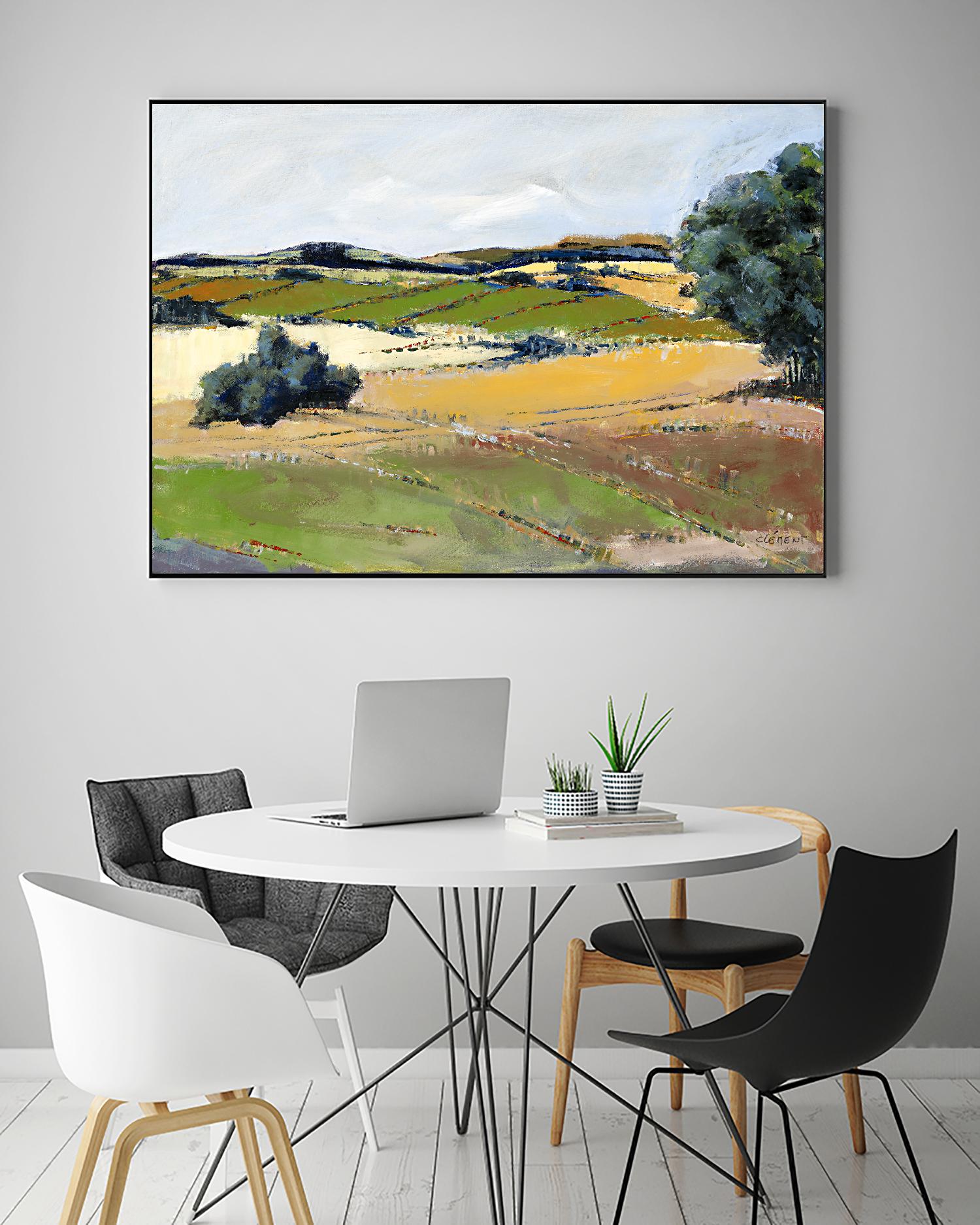 Colorful Landscape IV by Jacques Clement on GIANT ART - yellow landscape