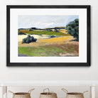 Colorful Landscape IV by Jacques Clement on GIANT ART - green landscape arbuste