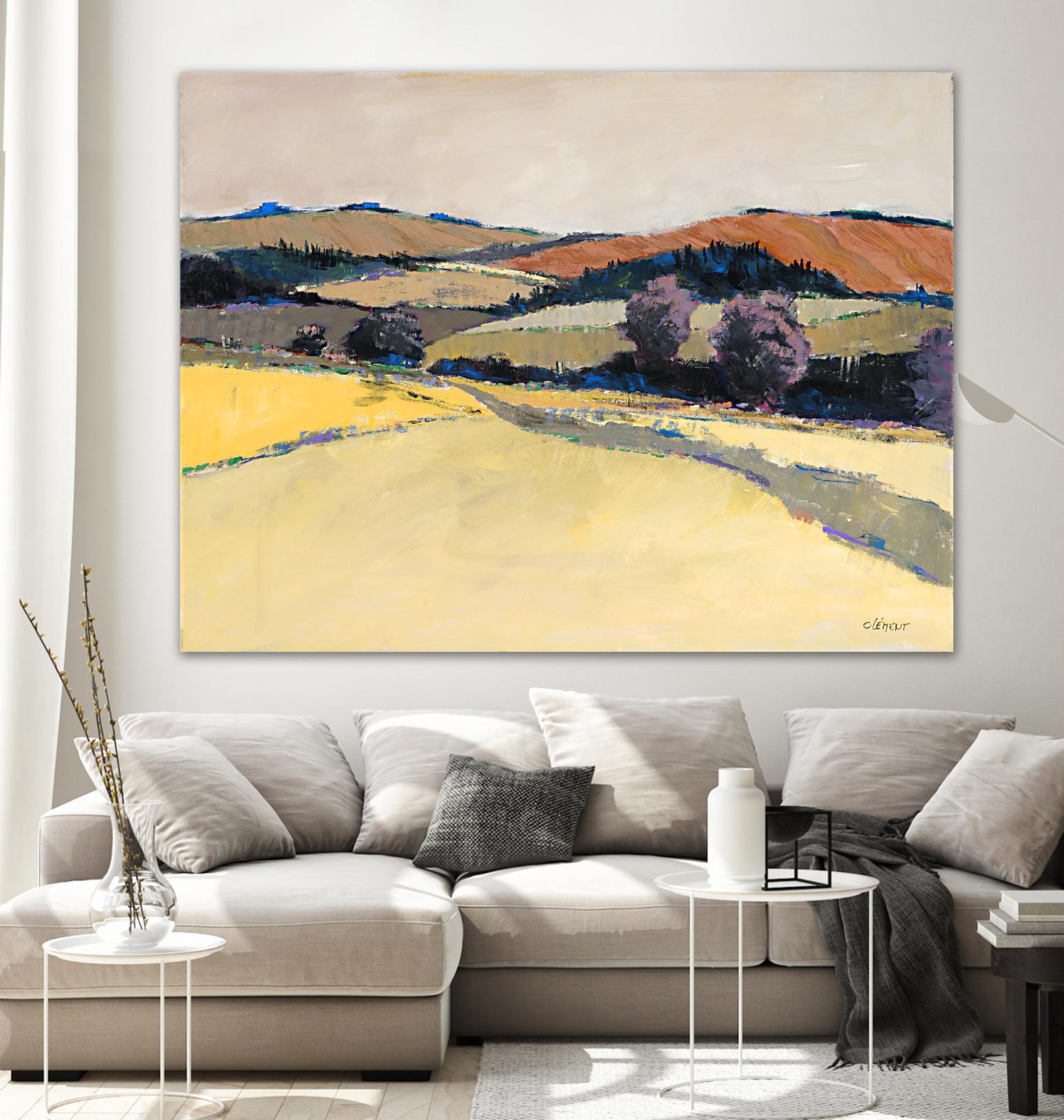 Colorful Landscape VI by Jacques Clement on GIANT ART - beige landscape