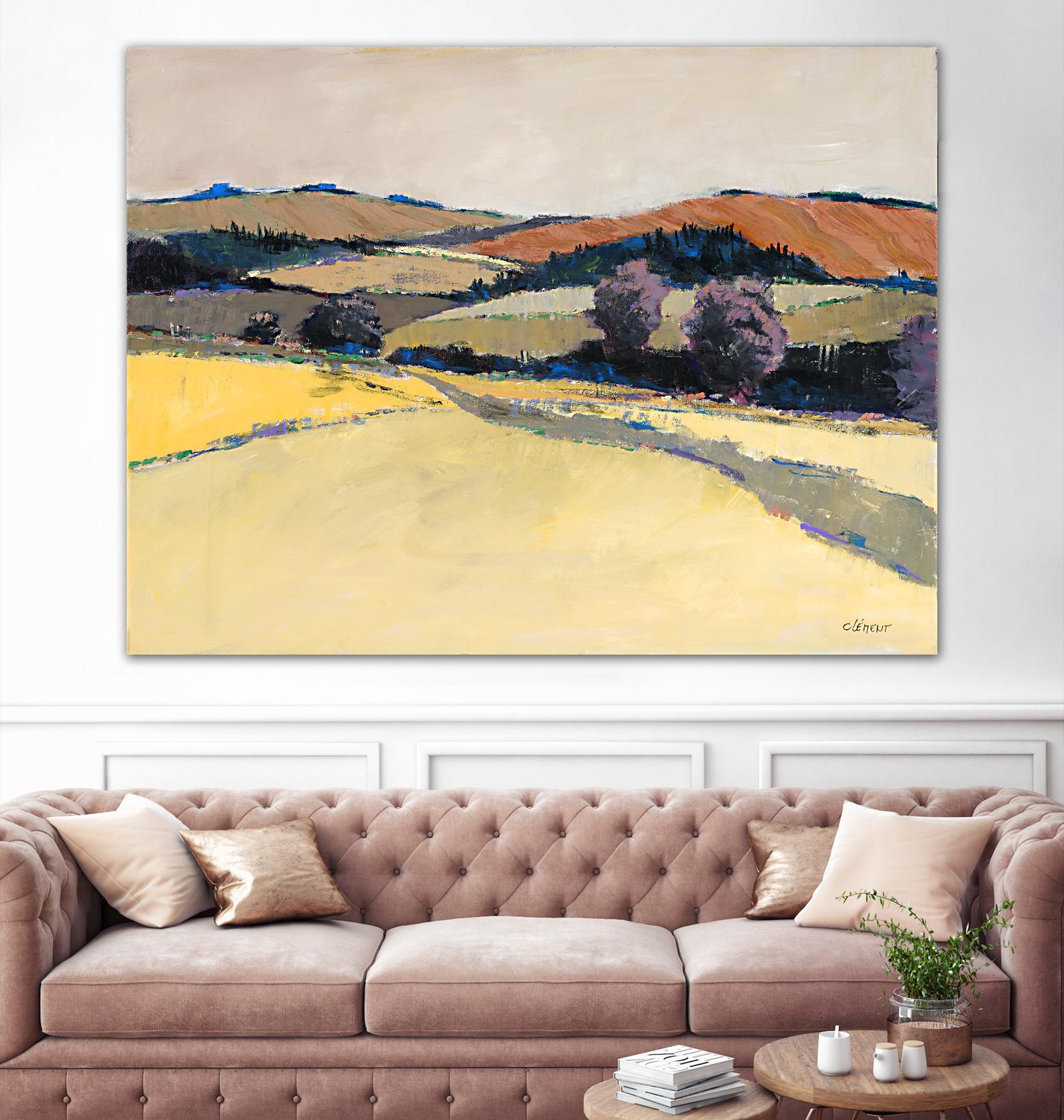 Colorful Landscape VI by Jacques Clement on GIANT ART - beige landscape