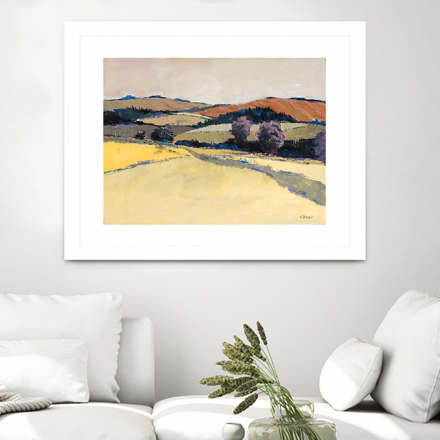 Colorful Landscape VI by Jacques Clement on GIANT ART - beige landscape pastel