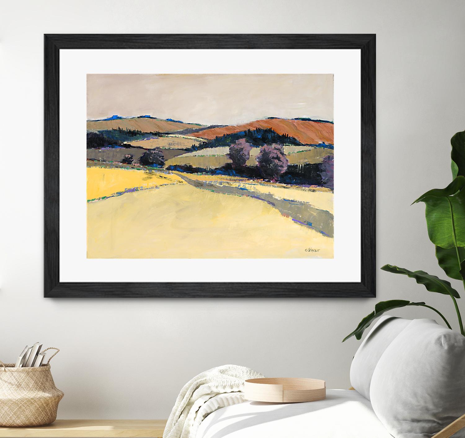 Colorful Landscape VI by Jacques Clement on GIANT ART - beige landscape pastel