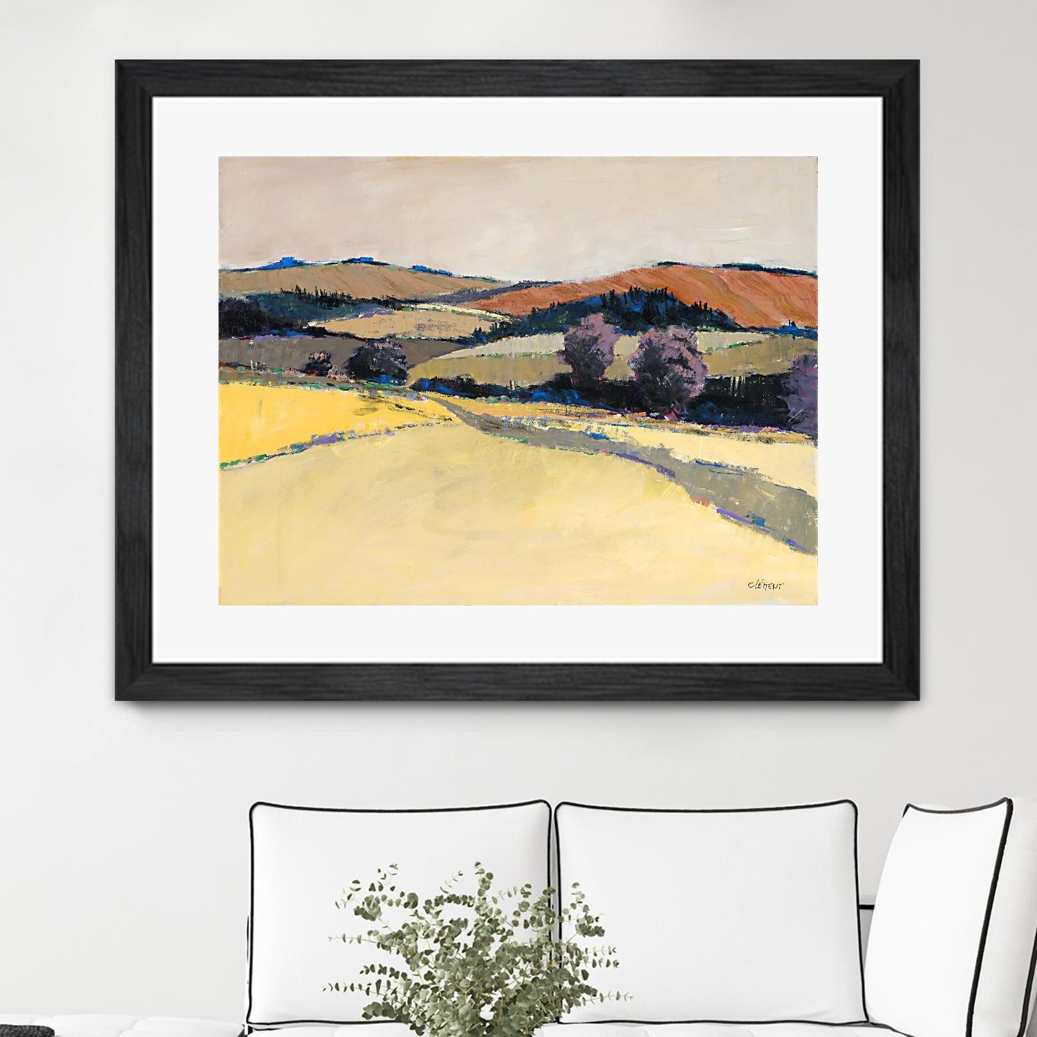 Colorful Landscape VI by Jacques Clement on GIANT ART - beige landscape pastel
