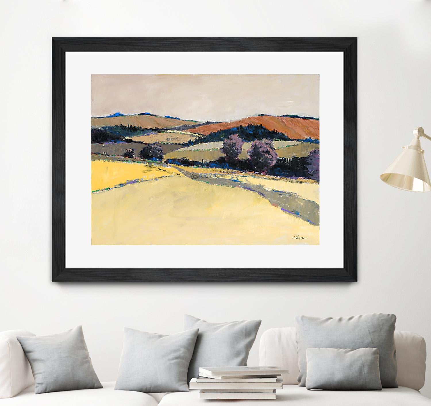 Colorful Landscape VI by Jacques Clement on GIANT ART - beige landscape pastel