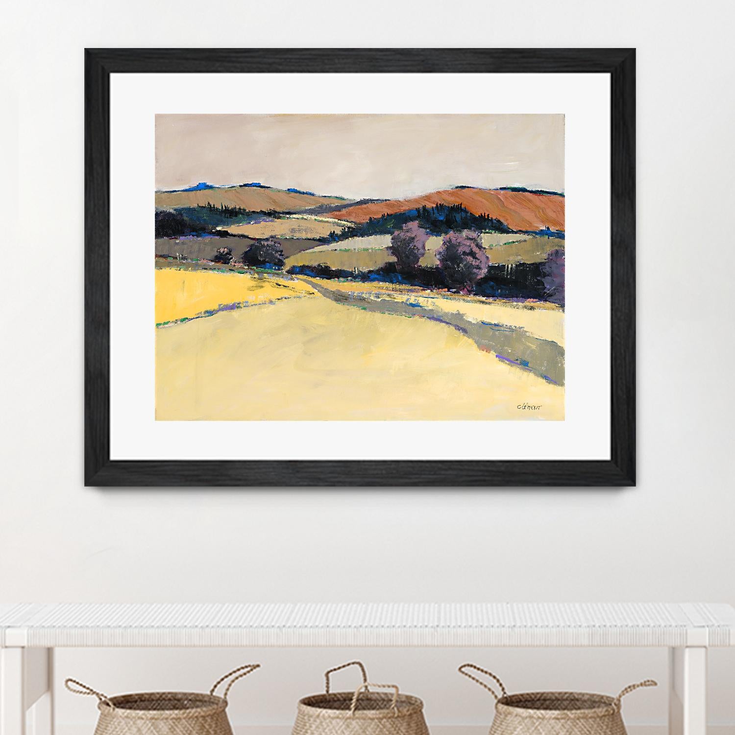 Colorful Landscape VI by Jacques Clement on GIANT ART - beige landscape pastel