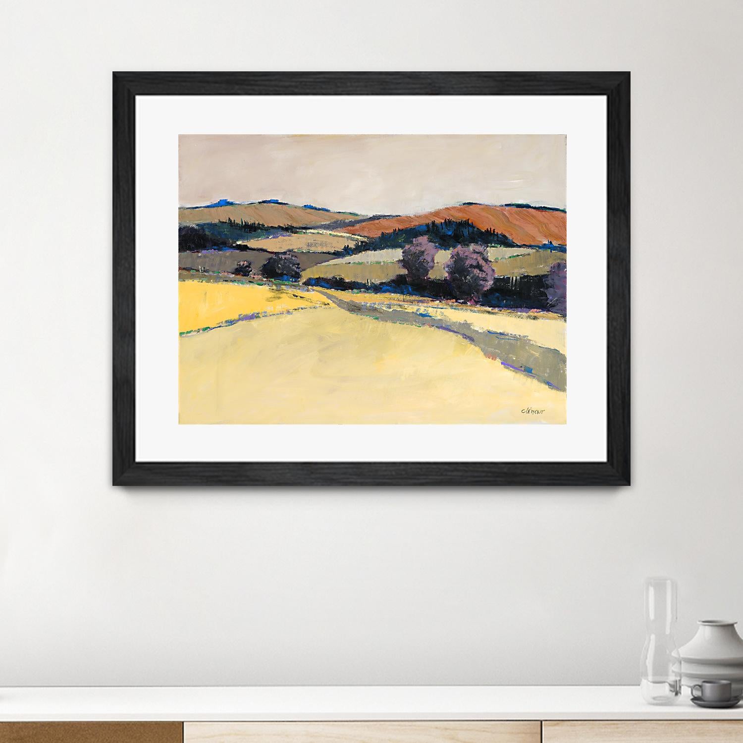 Colorful Landscape VI by Jacques Clement on GIANT ART - beige landscape pastel