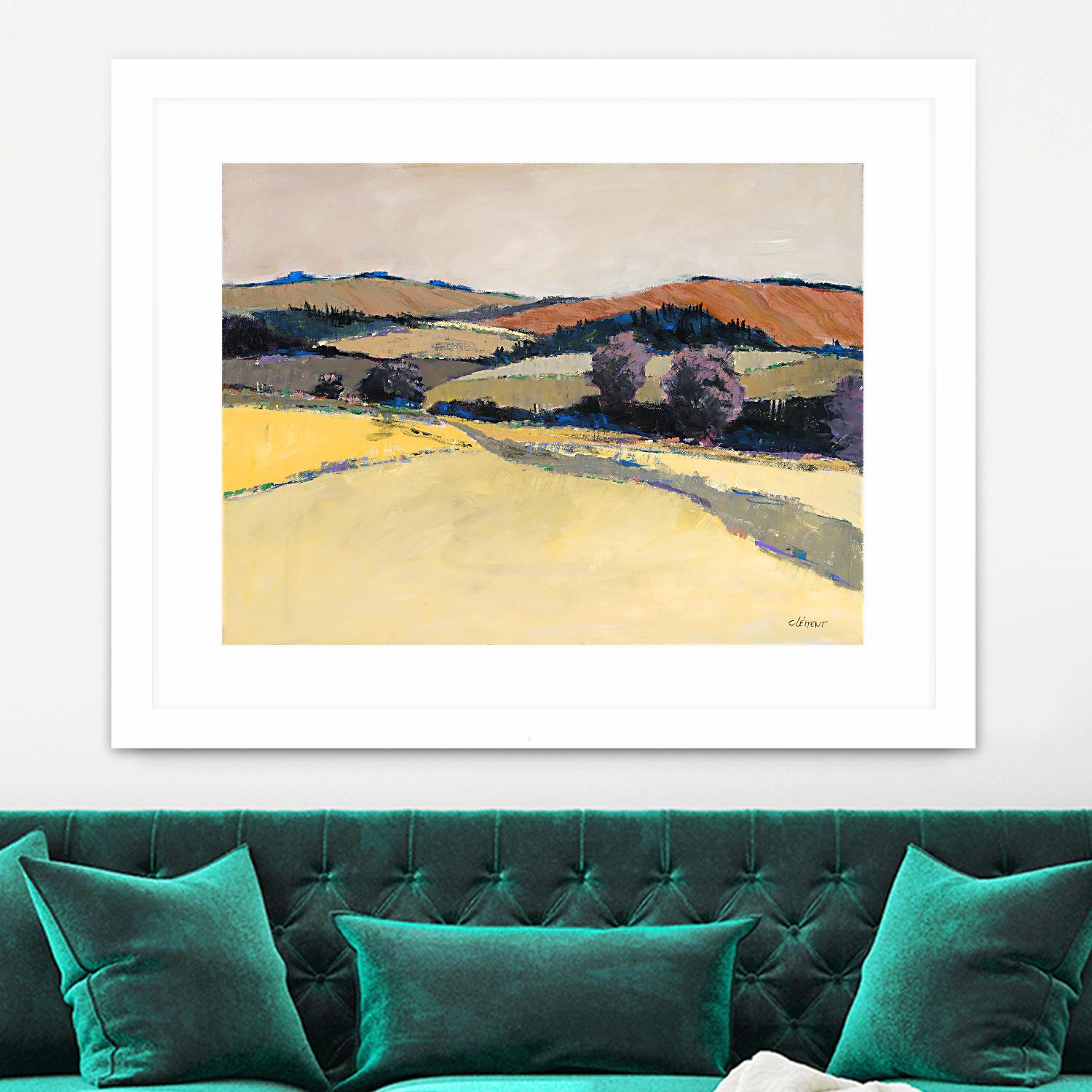Colorful Landscape VI by Jacques Clement on GIANT ART - beige landscape pastel