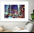 Painted City V by Jean-François Dupuis on GIANT ART - pink architecture new-york