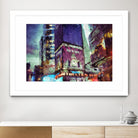 Painted City V by Jean-François Dupuis on GIANT ART - pink architecture new-york