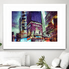 Painted City V by Jean-François Dupuis on GIANT ART - pink architecture new-york