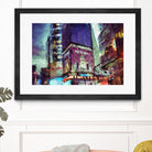 Painted City V by Jean-François Dupuis on GIANT ART - pink architecture new-york