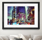 Painted City V by Jean-François Dupuis on GIANT ART - pink architecture new-york