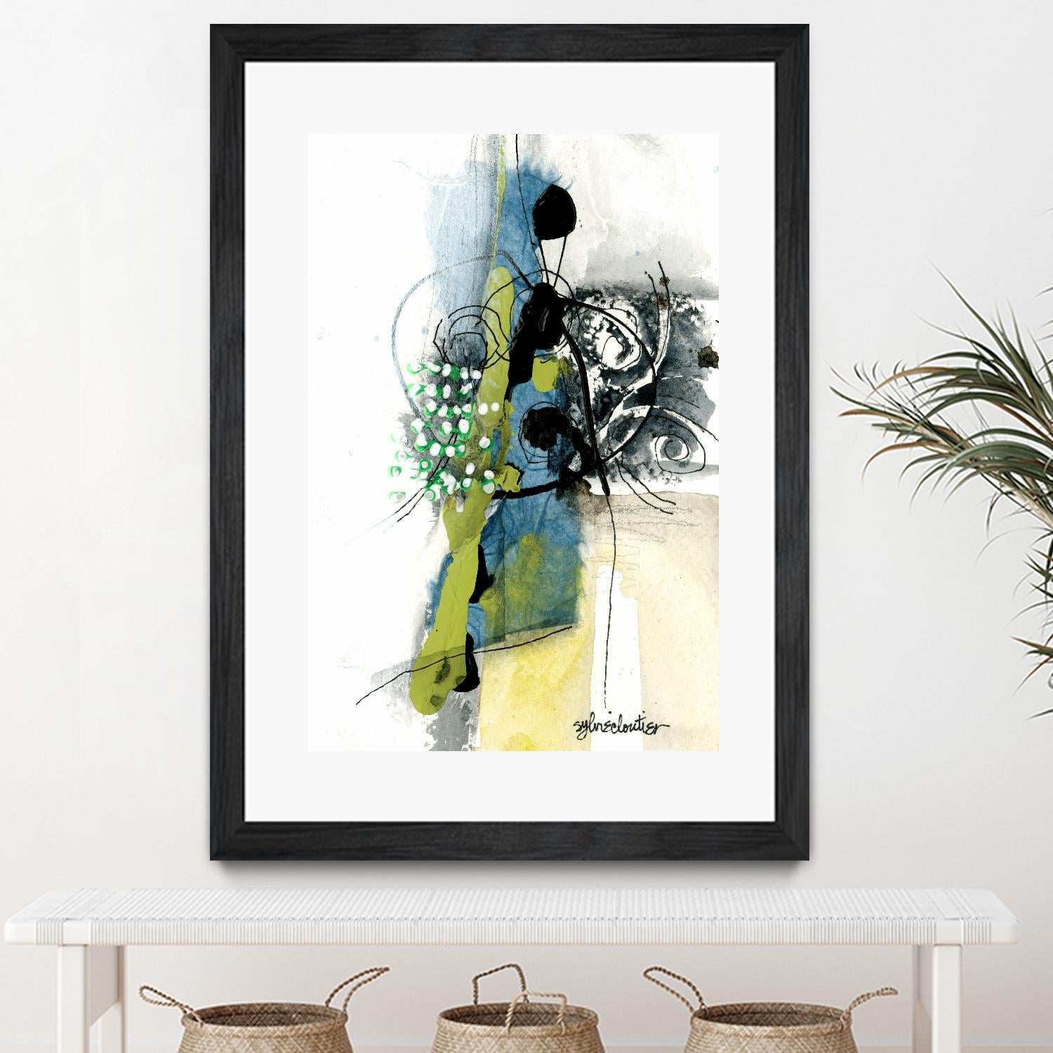 Zone Bleue by Sylvie Cloutier on GIANT ART - green abstract