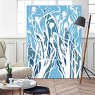 Vine and Dove - Shadow -27 by Lori Dubois on GIANT ART - blue linear grass