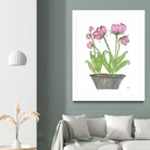 Summer Sequel – Pink -2 by Lori Dubois on GIANT ART - pink botanical plante dans un pot