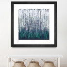 Weave - Light Teal - 4 by Lori Dubois on GIANT ART - green linear