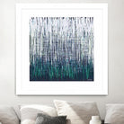 Weave - Light Teal - 4 by Lori Dubois on GIANT ART - green linear
