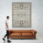 Phoenix-II by Lori Dubois on GIANT ART - white patterns gray border