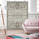 Phoenix-II by Lori Dubois on GIANT ART - white patterns gray border