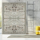 Phoenix-II by Lori Dubois on GIANT ART - white patterns gray border