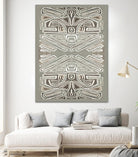 Phoenix-II by Lori Dubois on GIANT ART - white patterns gray border