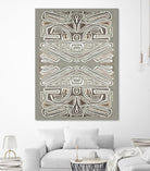 Phoenix-II by Lori Dubois on GIANT ART - white patterns gray border