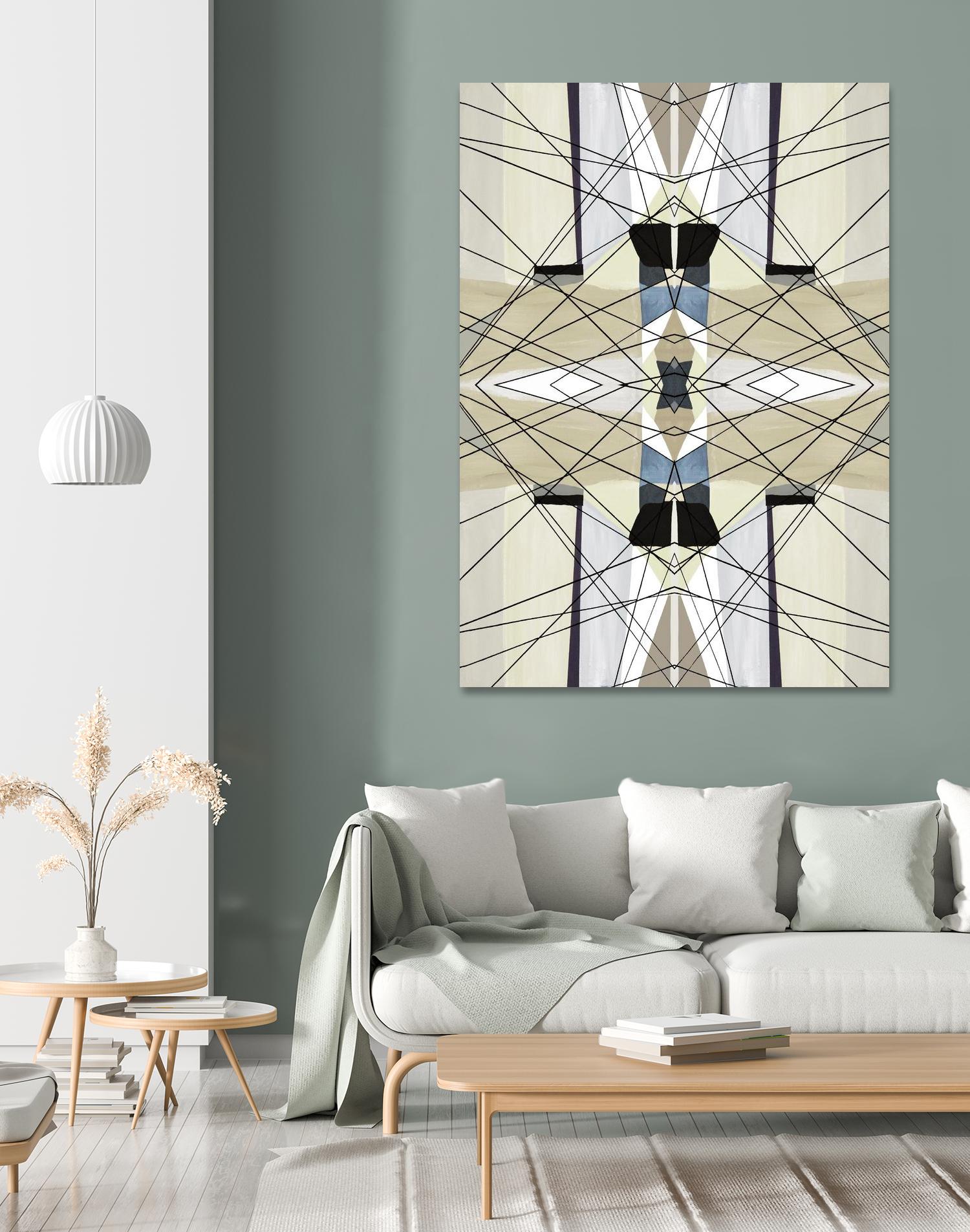 Nuance-I by Lori Dubois on GIANT ART - beige linear géométrique