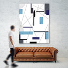 AvantGarde by Lori Dubois on GIANT ART - blue linear grays