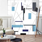 AvantGarde by Lori Dubois on GIANT ART - blue linear grays