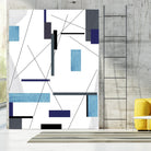 AvantGarde by Lori Dubois on GIANT ART - blue linear grays
