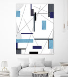 AvantGarde by Lori Dubois on GIANT ART - blue linear grays