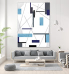 AvantGarde by Lori Dubois on GIANT ART - blue linear grays