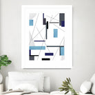 AvantGarde by Lori Dubois on GIANT ART - blue linear grays