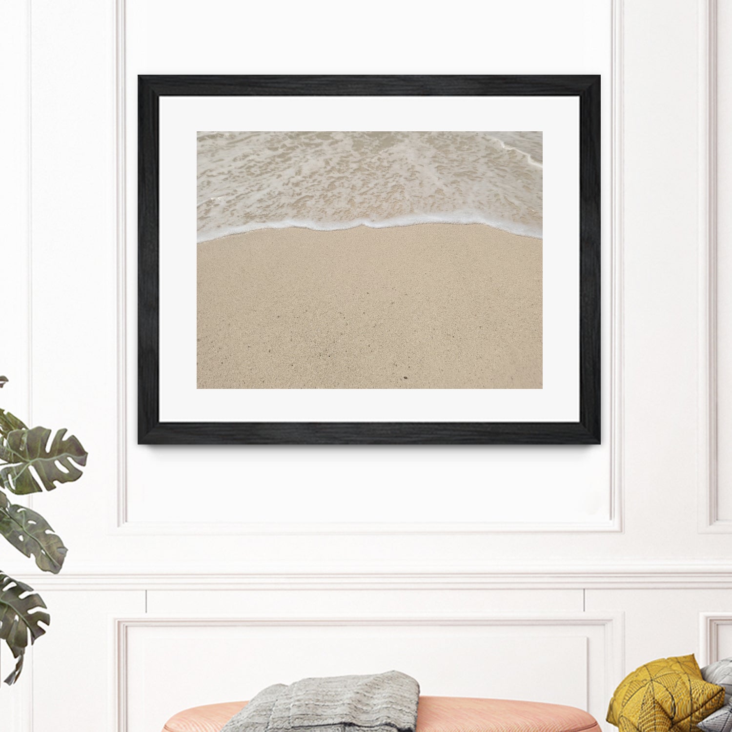 Where the ocean meets  by Jennifer  Cheng on GIANT ART - beige costal 