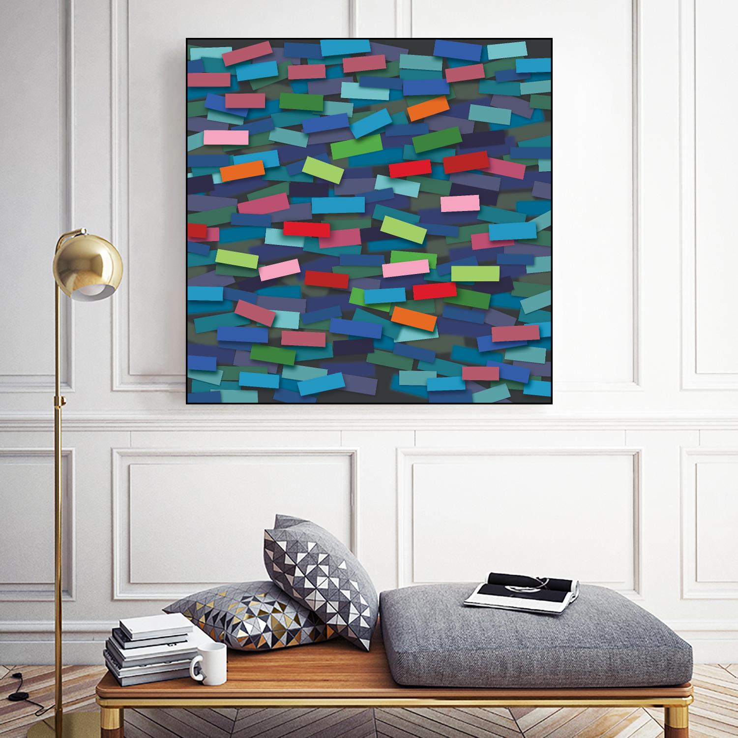 OCEAN- bleu by Celine Cimon on GIANT ART - blue abstract canadian